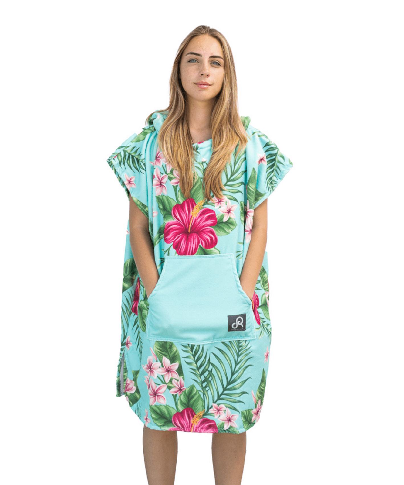 Printed Drirobe Surf & Swim Poncho - Sleeveless – Hibiscus