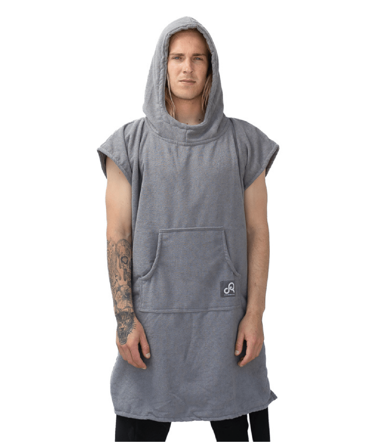 Drirobe Surf & Swim poncho - Sleeveless - Grey