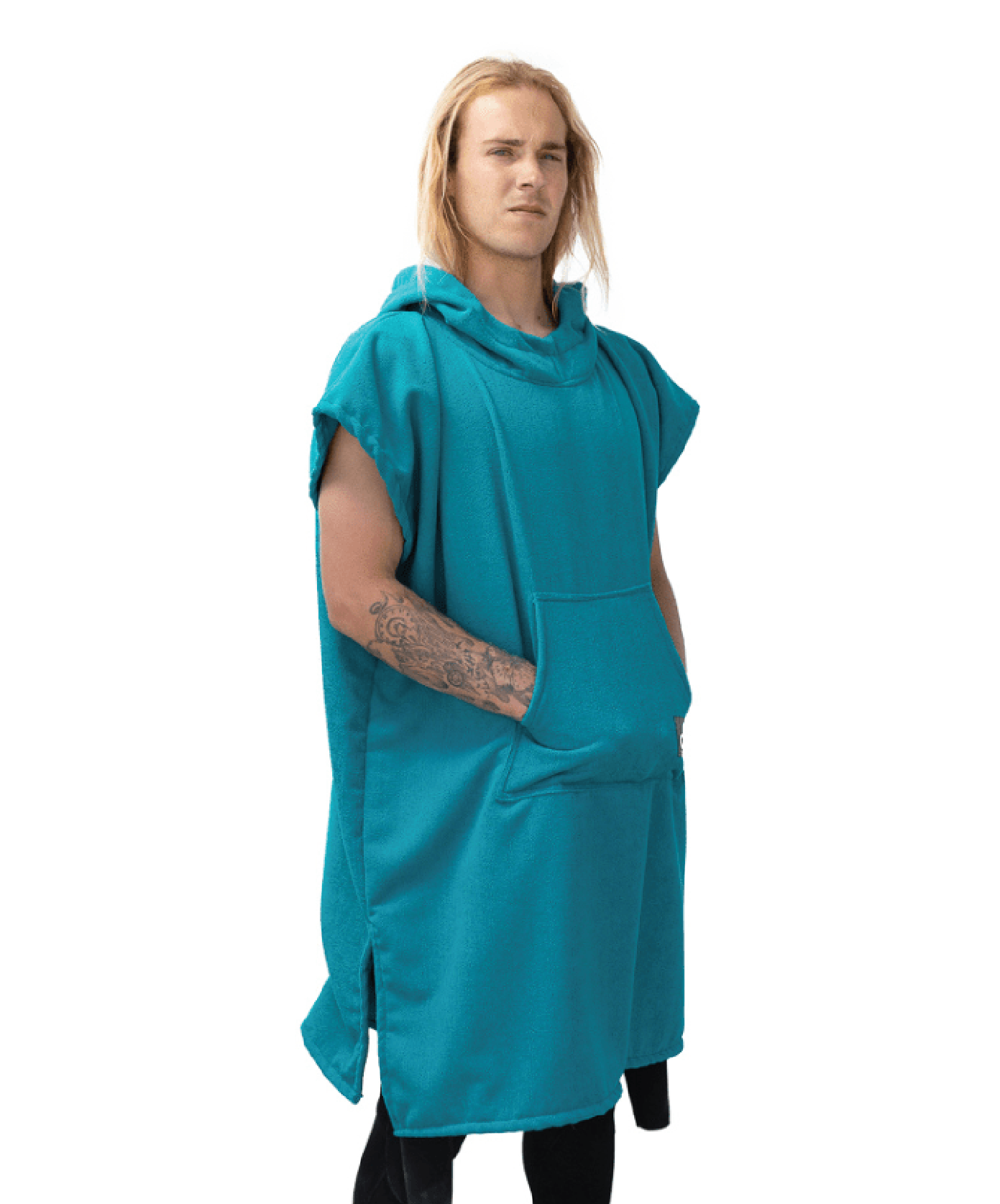 Drirobe Surf & Swim poncho - Sleeveless - Turquoise