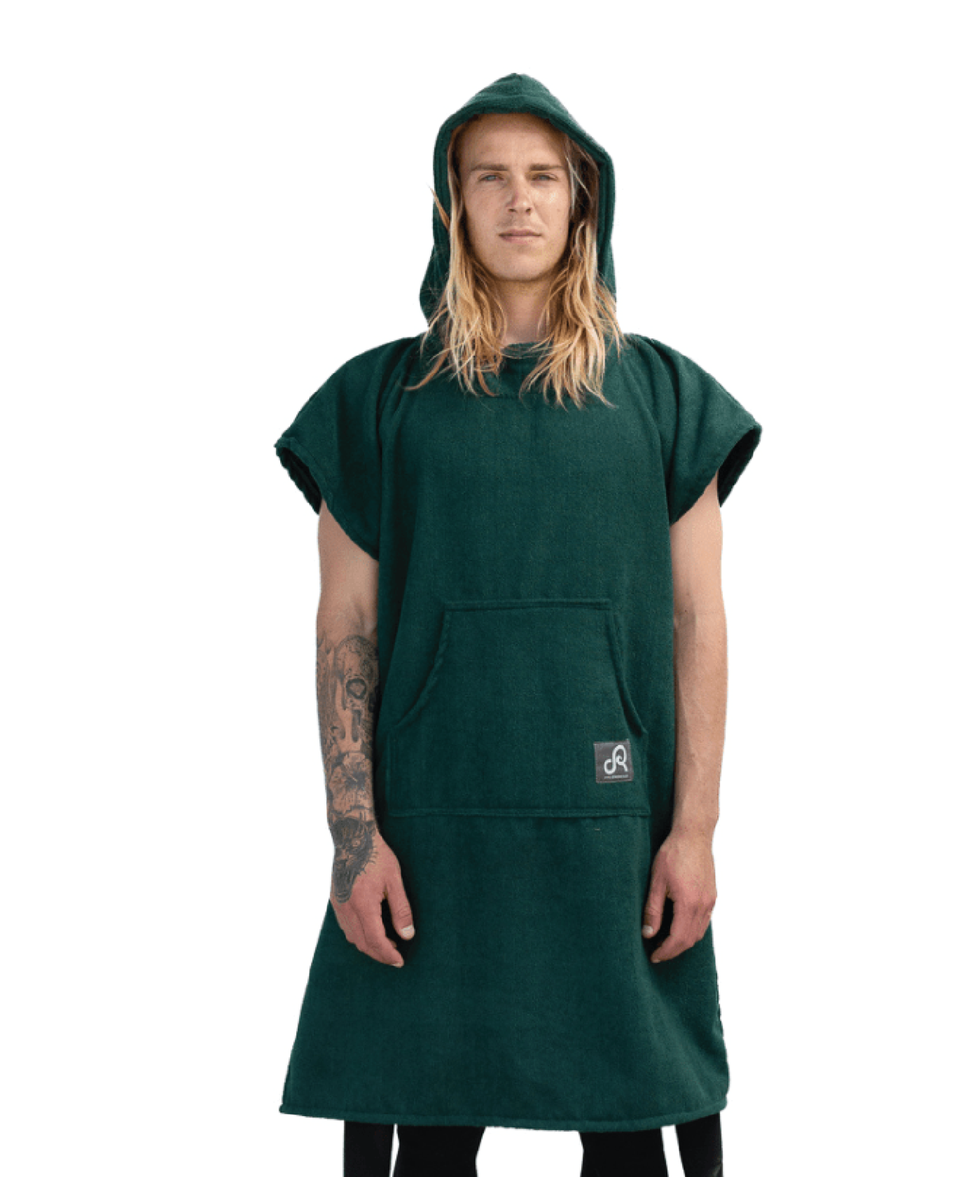 Drirobe Surf & Swim poncho - Sleeveless - Bottle Green