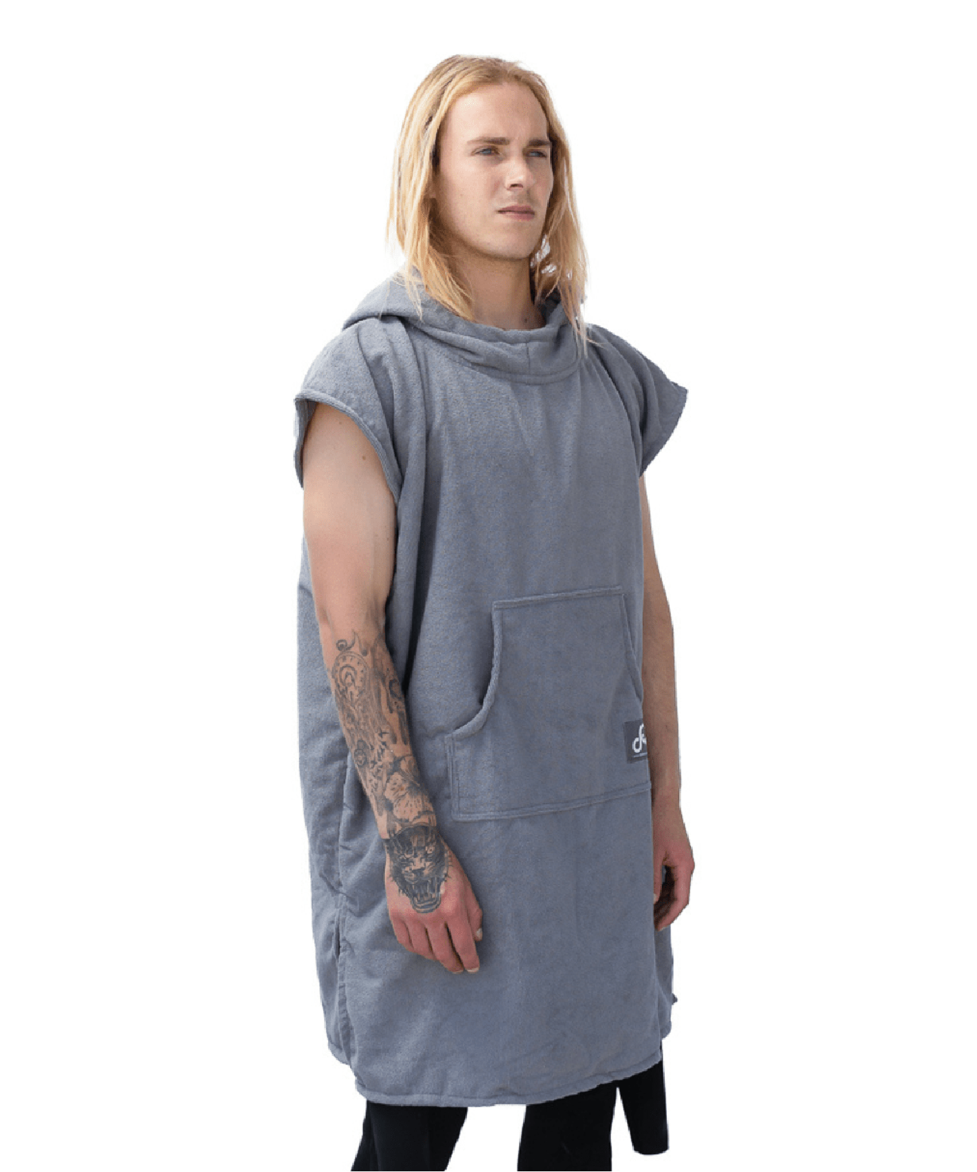 Drirobe Surf & Swim poncho - Sleeveless - Grey