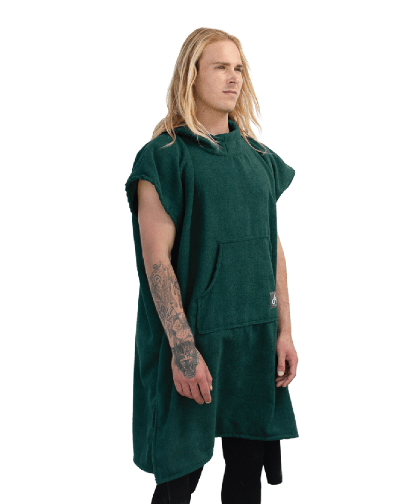 Drirobe Surf & Swim poncho - Sleeveless - Bottle Green