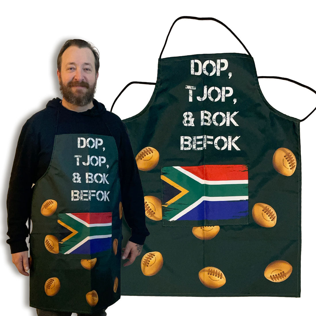 Printed Apron - Dop, Tjop N Bok