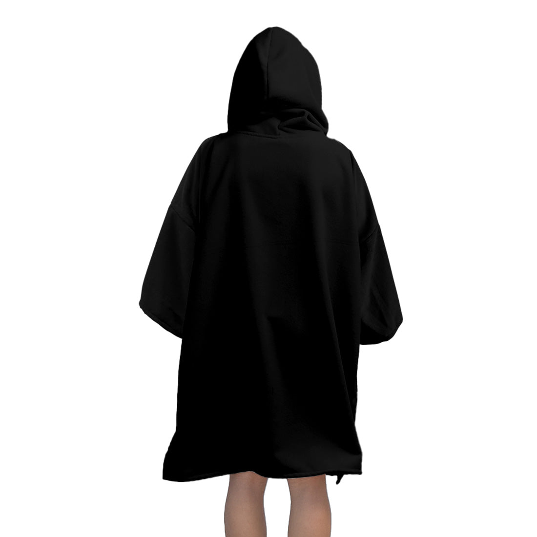 Drirobe Surf Swim Poncho With Sleeves – Black