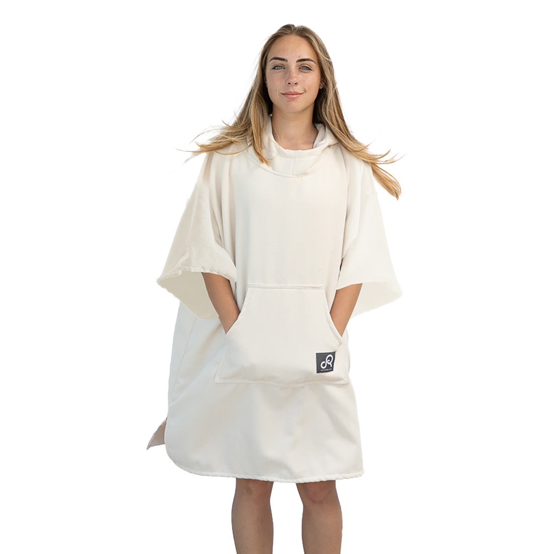 Sand Beige Surf Swim Changing Poncho with sleeves - Adult