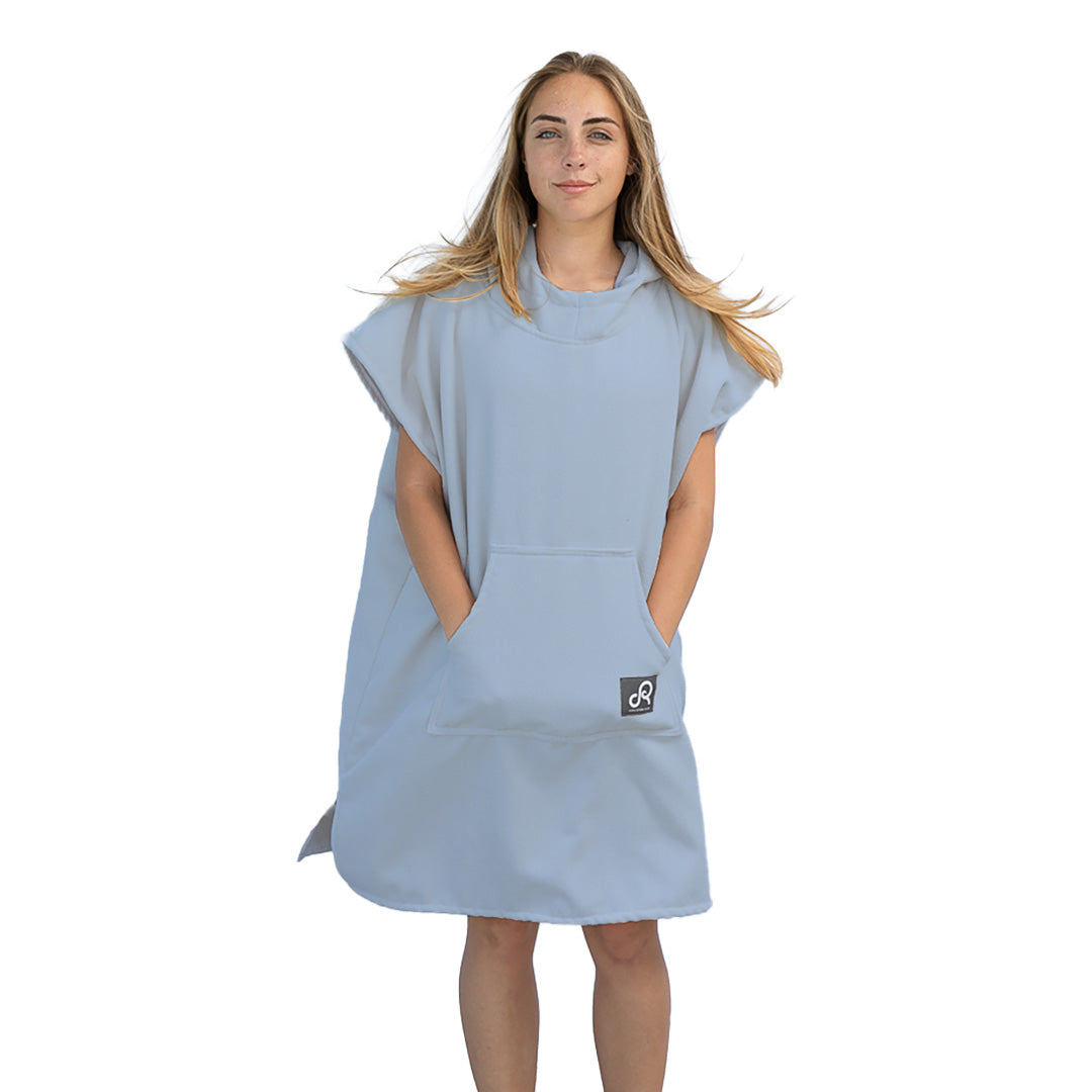 Vintage Blue Surf Swim Changing Poncho - Adult