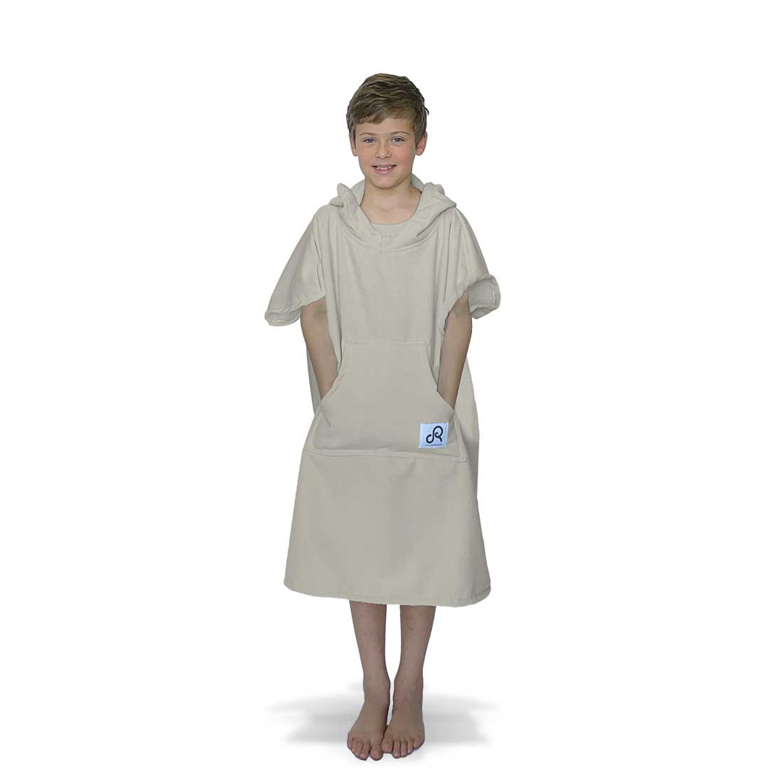 Sand Beige Surf Swim Changing Poncho - Kids