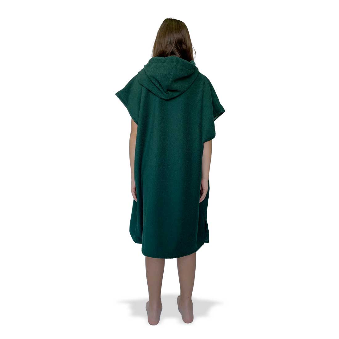 Bottle Green Surf Swim Changing Poncho - Kids