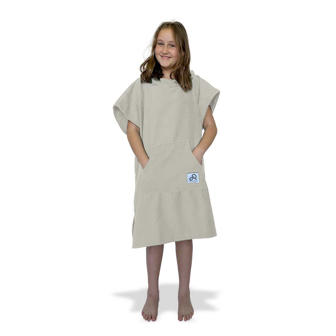 Sand Beige Surf Swim Changing Poncho - Kids