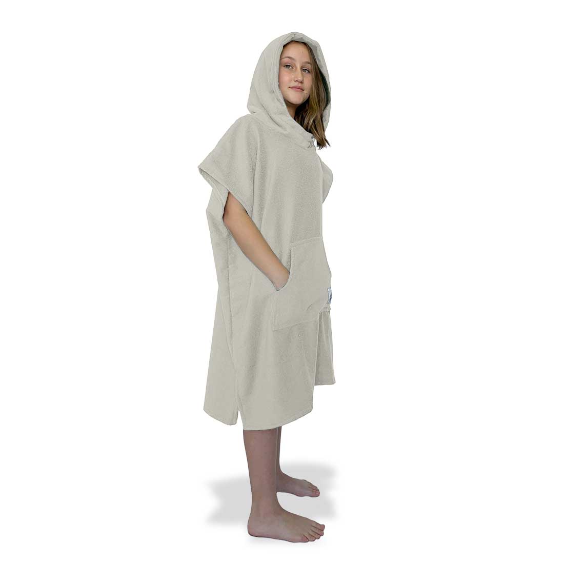 Sand Beige Surf Swim Changing Poncho - Kids