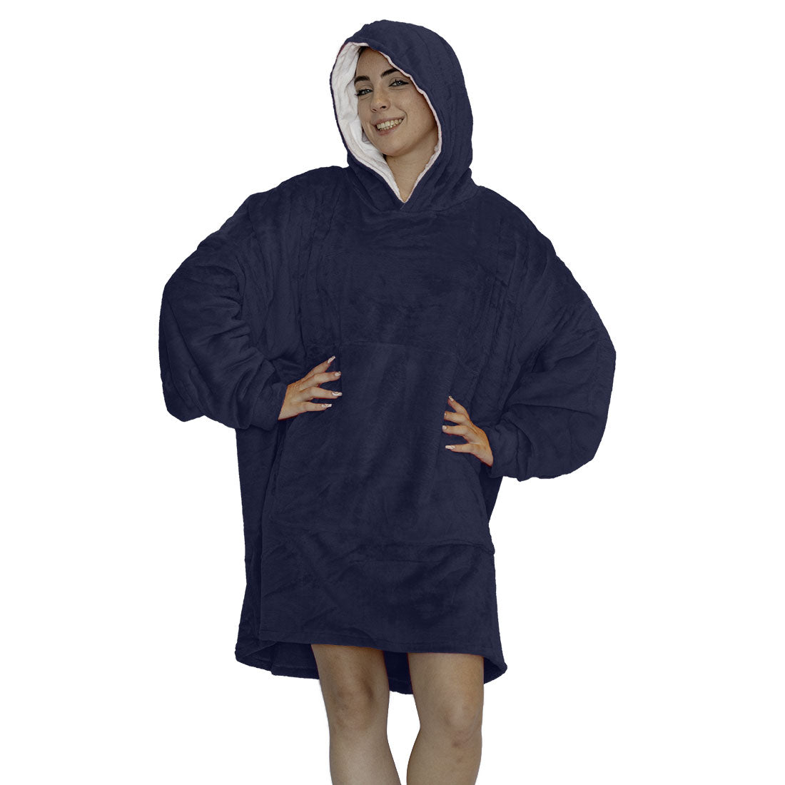 Navy Blue Hoogy - Oversized Blanket Hoodie