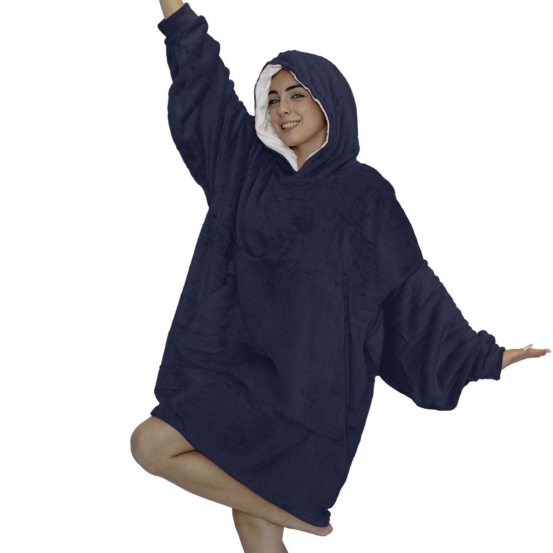 Navy Blue Hoogy - Oversized Blanket Hoodie