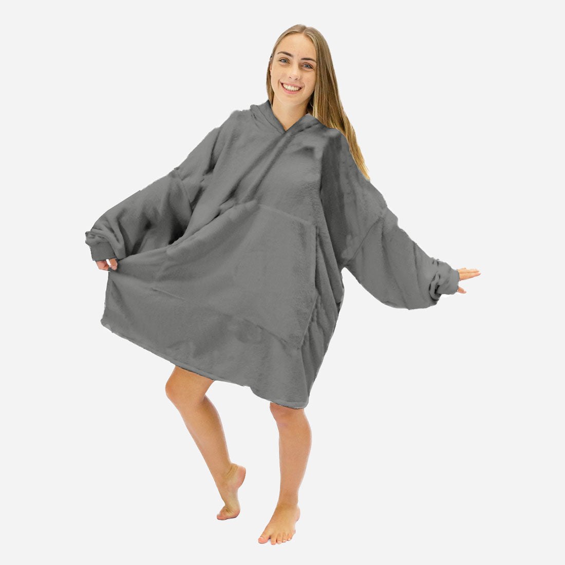 Grey Hoogy - Oversized Blanket Hoodie