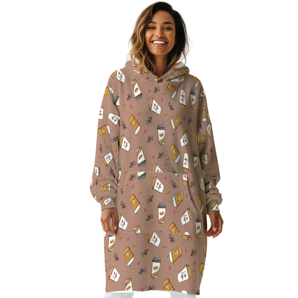Cafe Cozy Hoogy - Oversized Blanket Hoodie