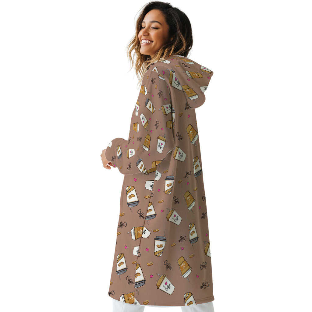 Cafe Cozy Hoogy - Oversized Blanket Hoodie