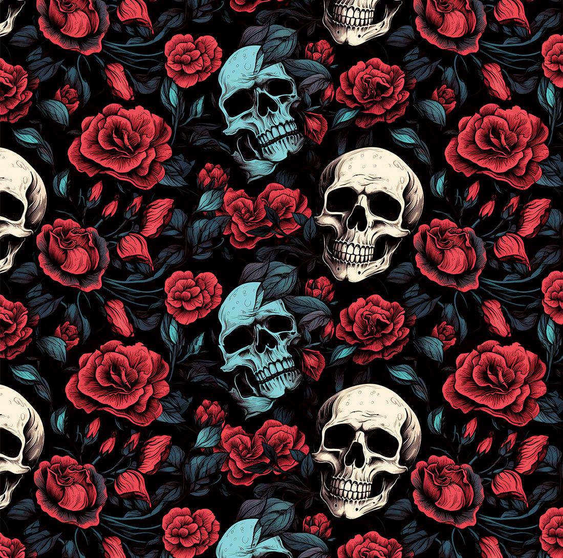 Skulls and Roses Hoogy - Oversized Blanket Hoodie
