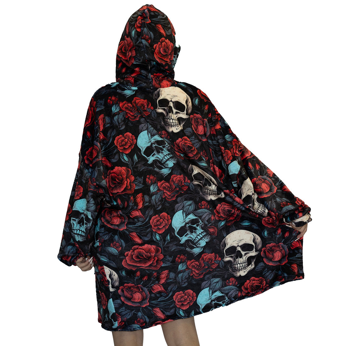 Skulls and Roses Hoogy - Oversized Blanket Hoodie